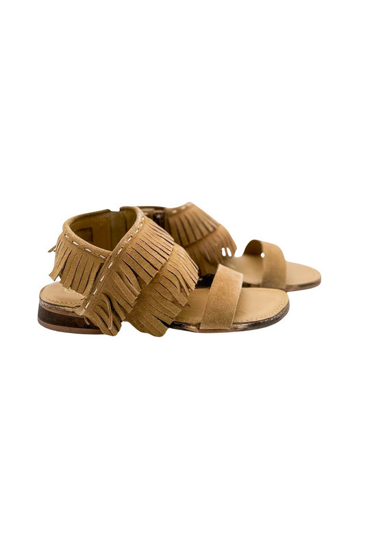 Fringe Star Sandal in Tan