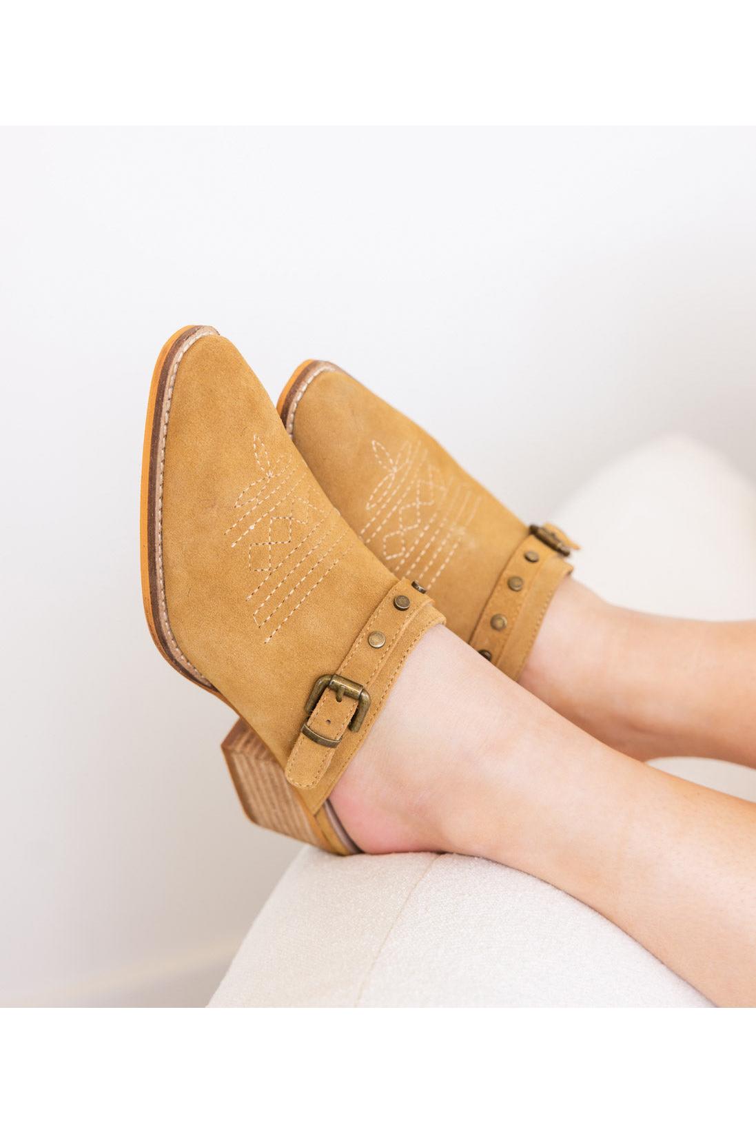 Drancy Western Mule in Tan