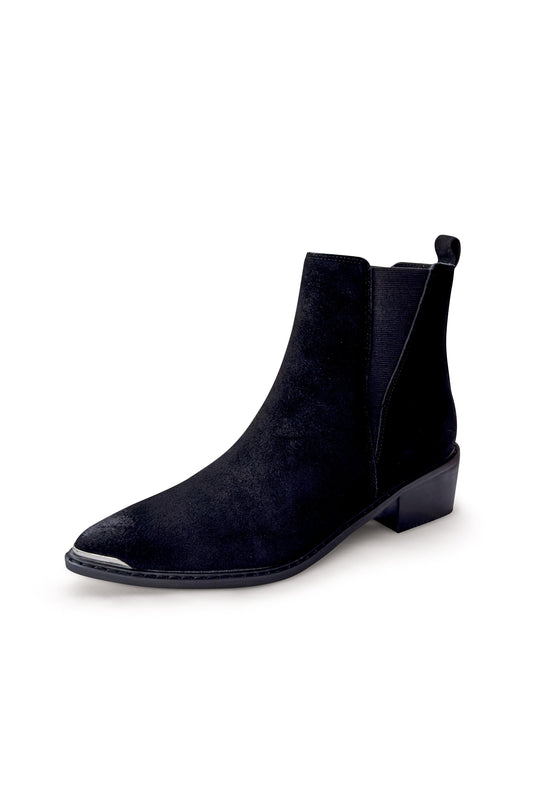 Wylie Suede Ankle Boot in Black