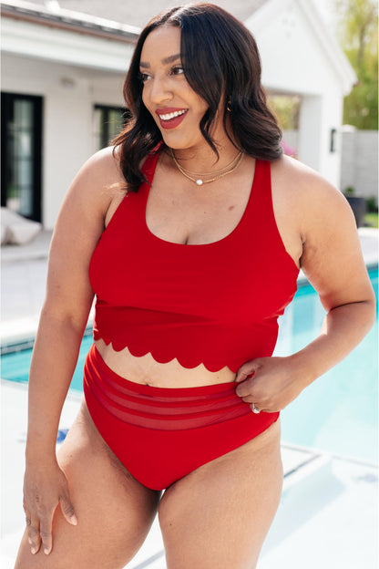 Tonga Scalloped Swim Top