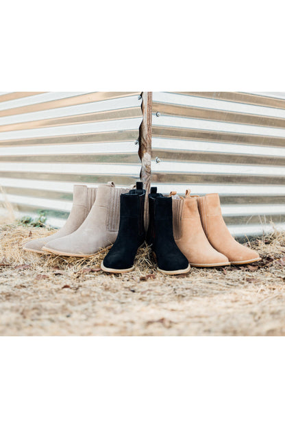 Leonor Suede Ankle Boot in Taupe