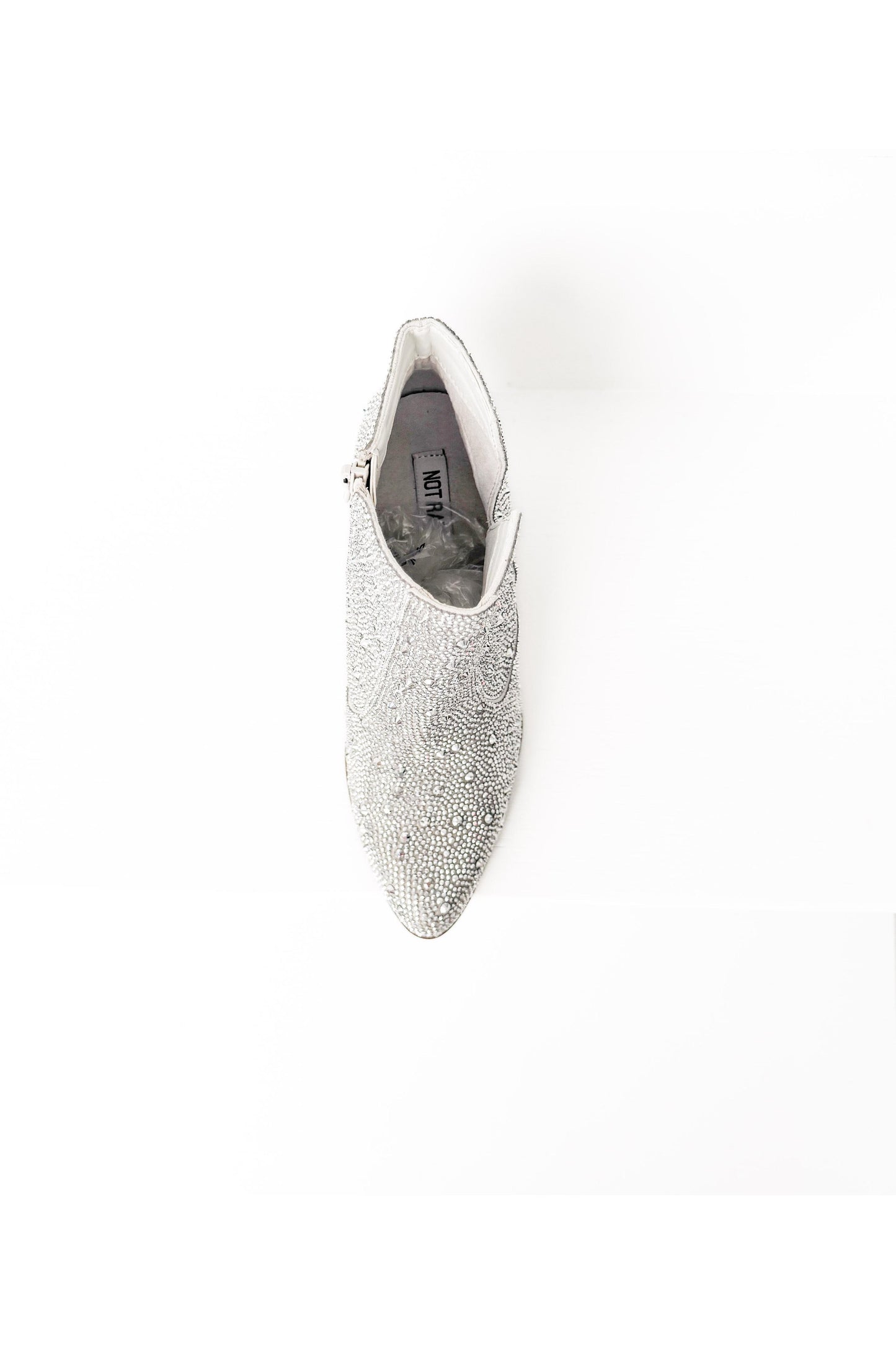 Shine Star Rhinestone Bootie in Silver